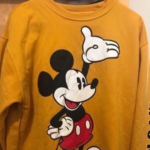 Disney Yellow Crew Neck so cozy Never worn